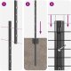 vidaXL Zestaw ogrodzenia Zestaw 2 Szary Metal 10 x 1 m Wytrzymały 9