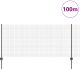 vidaXL Ogrodzenie z drutu spawanego z 88 słupkami Szare 1x100 m Stal 3