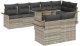 vidaXL Zestaw 9 częsciowych sof ogrodowych z poduszkami w jasnym szarym polirattan 2