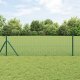 vidaXL Ogrodzenie spawane z 7 słupków Zielone 0,8x10 m Stal 1