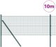 vidaXL Ogrodzenie spawane z 7 słupków Zielone 0,8x10 m Stal 2