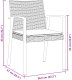 vidaXL Zestaw 3 Czarny Polirattan, stal 56,5 x 57 x 83 cm Trwały 9