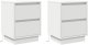 vidaXL Szafki nocne z taśmami LED 2 szt. Białe 39x34,5x50 cm 2