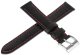 Skórzany pasek do zegarka Connect A03 18 mm czarny czerwona nitka . 1