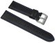 Skórzany pasek do zegarka Connect A02 18 mm czarny niebieska nitka . 5