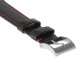 Skórzany pasek do zegarka Connect A03 20 mm czarny czerwona nitka . 1