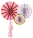 PartyDeco Rozety dekorac.Kwiaty mix 26-43cm A3 15661 1