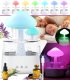 NAWILŻACZ POWIETRZA GRZYBEK DESZCZOWY ULTRADŹWIĘKOWY DYFUZOR LAMPKA NOCNA CHMURKA KROPLE DESZCZU LED 7 KOLORÓW DO AROMATERAPII USPOKAJAJĄCA 1