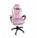 Fotel gamingowy obrotowy STRIKE z podnóżkiem i poduszką masującą, różowy KO40RB 11