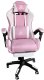 Fotel gamingowy obrotowy STRIKE z podnóżkiem i poduszką masującą, różowy KO40RB 5