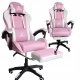 Fotel gamingowy obrotowy STRIKE z podnóżkiem i poduszką masującą, różowy KO40RB 7