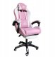 Fotel gamingowy obrotowy STRIKE z podnóżkiem i poduszką masującą, różowy KO40RB 10