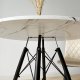 Stolik okrągły PARIS BLACK DTW 80 cm marmur biały 8