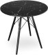 Stolik okrągły PARIS BLACK DTW 80 cm marmur czarny 3