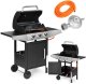 Grill gazowy ogrodowy 10.2 kW duży ruszt 3 palniki termometr reduktor MultiGarden 1