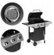 Grill gazowy ogrodowy 10.2 kW duży ruszt 3 palniki termometr reduktor MultiGarden 6