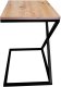 Stolik pomocniczy X LOFT boczny dąb craft podstawa czarna 3