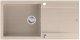 Zlewozmywak GraniteQ EVAN 146 XL zlewozmywak z syfonem Push 2 Open 1-komorowy z/o (1000x500x210; kom. 420x480) pearl beige / elementy stalowe 1