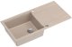 Zlewozmywak GraniteQ EVAN 146 XL zlewozmywak z syfonem Push 2 Open 1-komorowy z/o (1000x500x210; kom. 420x480) pearl beige / elementy stalowe 2