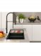 QUADRON | LOGAN 120 | granitowy zlewozmywak kuchenny BLACK DIAMOND + STAL | wymiar: 76 x 45 x 23,5 cm | 2-komorowy podwieszany | podbudowa szafki od: 80 cm 7