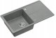TONY 111 GraniteQ zlewozmywak granitowy silver stone (szary) 1-komorowy z/o (78x45x18,5),  z syfonem i zaślepką  stal szlachetna 1