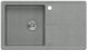 TONY 111 GraniteQ zlewozmywak granitowy silver stone (szary) 1-komorowy z/o (78x45x18,5),  z syfonem i zaślepką  stal szlachetna 1