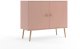 Komoda LEBEL z drzwiczkami 100cm różowa MELIMEBLE 1