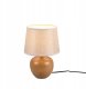 Table lamp REALITY Luxor, 1 x E14, max 40W, cream/wood color, o18 x 26 cm 1