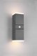 LED outdoor wall light TRIO Avon, IP54, 7W, 3000K, 2x800lm, with motion sensor, anthracite color, h28cm 1