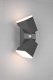 LED outdoor wall light TRIO Avon, IP54, 7W, 3000K, 2x800lm, with motion sensor, anthracite color, h28cm 1