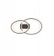 Ceiling LED lamp REALITY Malaga, 24W, 3000K, 2000lm, black, 30 x 57 x 8 cm 1