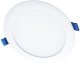 Recessed LED panel TOPE TOPAZ, IP40, 12 W, 4000 K, 1080 lm, white, round f, O13 cm 1
