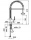 Sink faucet RUBINETA ULTIMA-50 with pull-out shower head 1