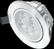 Recessed LED luminaire TOPE LENS, IP40, 5 W, 3500K, 351 lm, silver color, round shape, O11 x h4 cm 1