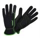 Winter work gloves VENNER WINTER, synthetic leather, black/green, size 10 2
