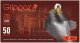 Disposable nitrile gloves with rough palm GRIPAZZ, black, size 2XL (50pcs.) 1