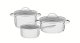 TRAMONTINA UNA cookware set, stainless steel, also suitable for induction cookers, 3 pieces 1