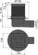 Drain ALCA APV31BLACK, with black NP grate, 105 x 105 mm, DN50, horizontal 1
