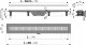 Shower channel ALCA APZ10-750, with NP grating, 60 x 750 x 75 mm 1