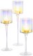I love Glass candlestick set LUSTER, glossy, 3 pcs. 1