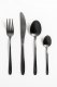 Stainless steel cutlery set, black, 16 pcs. 1