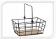 Decorative metal basket with handle, black, 26 x 30 x 16 cm 2