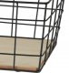 Decorative metal basket with handle, black, 26 x 30 x 16 cm 4
