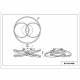 Ceiling LED lamp GLOBO GLYXAR, 40W, 3000K, 4480lm, matte black/gold color, o56x16cm 8