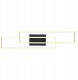 Ceiling LED lamp GLOBO DAKARI, 30W, 3000K, 3240lm, matte black/gold color, 7.5x60x80cm 5