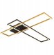Ceiling LED lamp GLOBO DAKARI, 30W, 3000K, 3240lm, matte black/gold color, 7.5x60x80cm 6