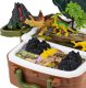 Figurka VERGIONIC Plecak Z Dinozaurami Zestaw Odkrywcy Dla Dzieci Figurki Dinozaurów Wulkan 8