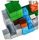 Klocki Magnetyczne 3D Bloczki Świat Budynki Rośliny Kostki Magnesy 108El 6