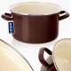 Garnek Emaliowany Brązowy Indukcja Gaz Solidny ORION 20 cm 3 L 1