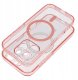 Futerał CLEAR MAG COVER z ochroną aparatu kompatybilny z MagSafe do IPHONE 16 pink glitter 2